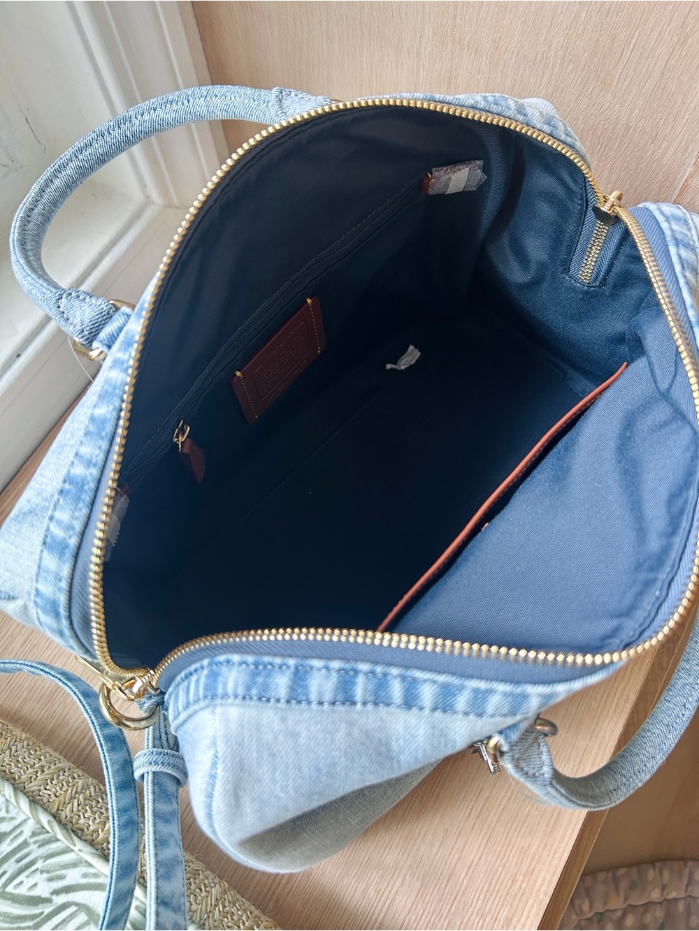 NWT🌈Coach Rowan Large Satchel Bag
In Loved Denim With Charms CDY75 Limited Rare - Picture 6 of 12
